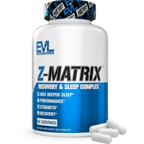 EVL Post-Workout Recovery Supplement – Magnesium und Zink – ZMatrix Zink Magnesium Aspartat zur Muskelregeneration und Schlafunterstützung