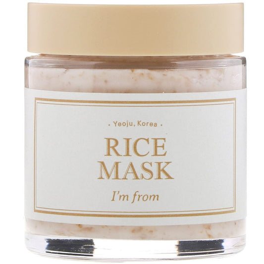 I'm from Rice Mask 3,88 oz – Sanftes Peeling & Feuchtigkeitsmaske für stumpfe, raue Haut, Porenverfeinerung, abgestorbene Hautzellen, ungleichmäßiger Hautton, glatte Haut, strahlender Teint