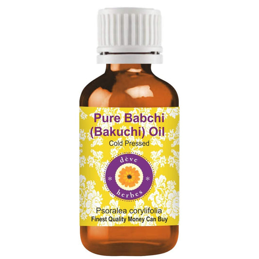 Deve Herbes Babchi (Bakuchi) Öl (Psoralea corylifolia) | Kaltgepresst | Rein | Natürlich | Unverdünnt | Zum Verdünnen von ätherischen Ölen | Für Haut & Massage | Nicht klebrig | Leicht | Unisex | 30ml (1 oz)