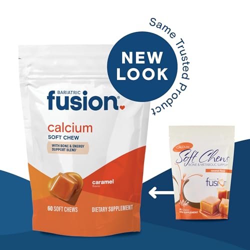 Bariatric Fusion Calcium Kaugummis | Calciumcitrat mit Vitamin D3 | Zuckerfrei, kaubar | Cranberry-Traube | 60 Stück