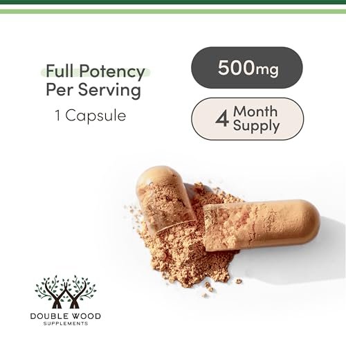 Rhodiola Rosea 500mg, 120 vegane Kapseln – 3% Salidroside, 1% Rosavine, laborgeprüft, glutenfrei von Double Wood