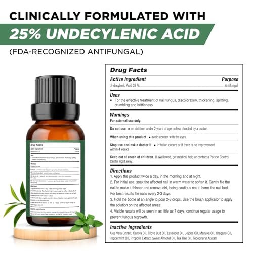 Foot Cure Zehennagelpilz Behandlung Extra Stärke – Fußpilz Behandlung für Zehennägel, Restorative Nagelreparatur für beschädigte Nägel, Nagelweichmacher mit Teebaumöl & Oreganoöl – Hergestellt in den USA