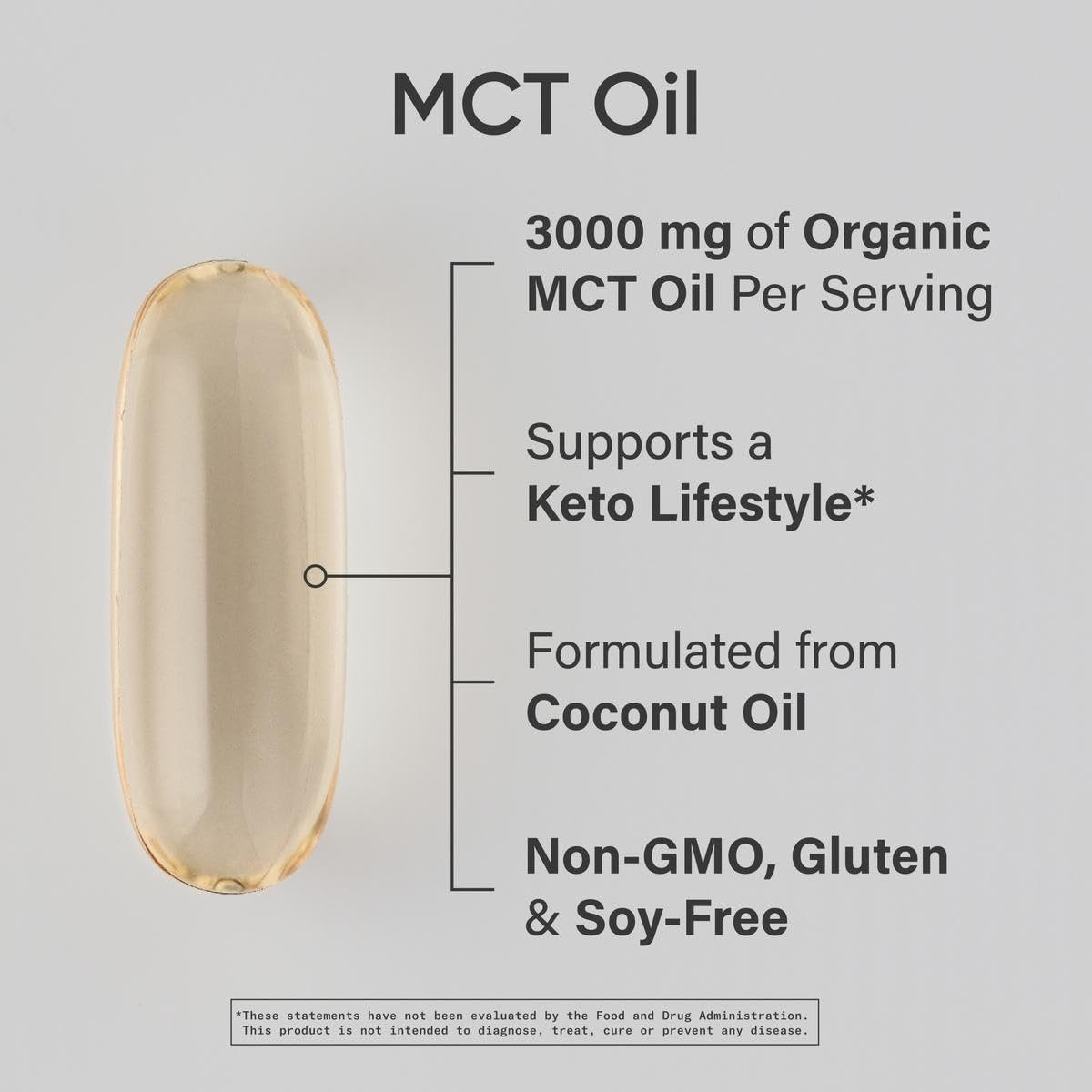 Sports Research® Coconut MCT Öl 3000mg – Keto Gehirn & Körper Energie – C8 + C10 MCT Öl aus Kokosnuss – Keto – Nicht-GVO – Glutenfrei – 240 Weichkapseln