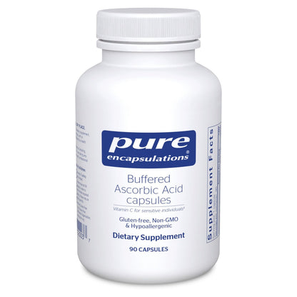 Pure Encapsulations Gepufferte Ascorbinsäure Kapseln | Vitamin C für empfindliche Personen* | 90 Kapseln