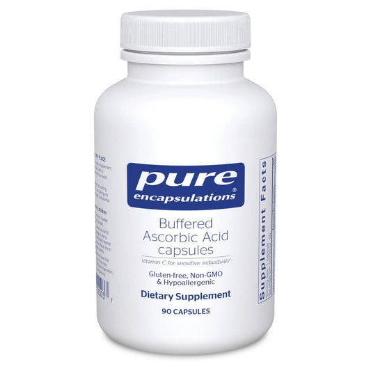 Pure Encapsulations Gepufferte Ascorbinsäure Kapseln | Vitamin C für empfindliche Personen* | 90 Kapseln