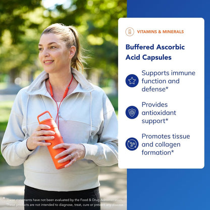 Pure Encapsulations Gepufferte Ascorbinsäure Kapseln | Vitamin C für empfindliche Personen* | 90 Kapseln