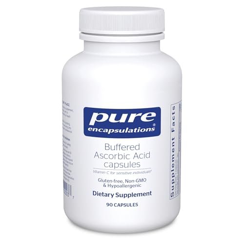 Pure Encapsulations Gepufferte Ascorbinsäure Kapseln | Vitamin C für empfindliche Personen* | 90 Kapseln
