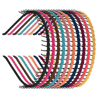 Zhanmai 10-teiliges Unisex Metall-Haarband mit Kamm – Haar-Reifen Stirnband Zubehör