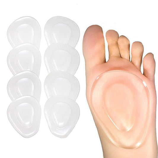 Metatarsal-Pads Ball-of-Foot Cushions aus Gel – Vorfußpolster mit Kleber für High Heels, Flats, Stiefel, Sneaker – Universelle Passform für Damen und Herren – 4 Paar (One Size Fits All)