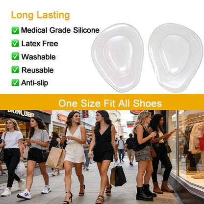 Metatarsal-Pads Ball-of-Foot Cushions aus Gel – Vorfußpolster mit Kleber für High Heels, Flats, Stiefel, Sneaker – Universelle Passform für Damen und Herren – 4 Paar (One Size Fits All)
