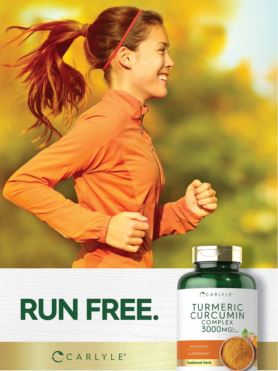 Carlyle Curcumin & Kurkuma Kapseln mit Schwarzem Pfeffer & Bioperin – 180 Kapseln, Non-GMO, Glutenfrei