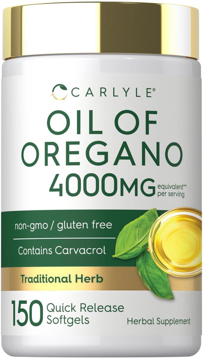 Carlyle Oregano Öl Kapseln | 150 Weichkapseln | Mit Carvacrol | Non-GMO & Glutenfrei