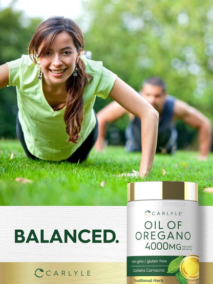 Carlyle Oregano Öl Kapseln | 150 Weichkapseln | Mit Carvacrol | Non-GMO & Glutenfrei
