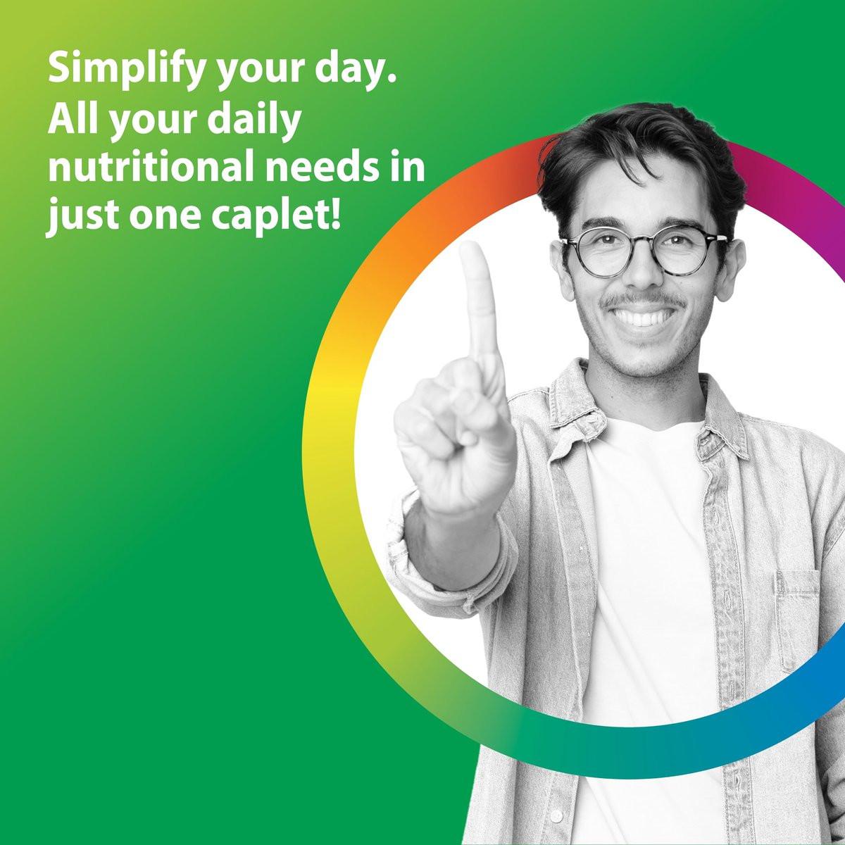 Rainbow Light Men's Multivitamin One + | 30 Kapseln | Mit echten Lebensmitteln, Verdauungsenzymen & Probiotika