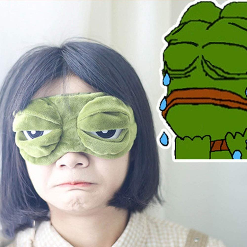 2er-Pack Schlafmaske für Mädchen, Frauen, Männer, Kinder – Lustige, niedliche, konturierte 3D-Tiermaske (Frosch, Katze, Hund) für erholsamen Schlaf