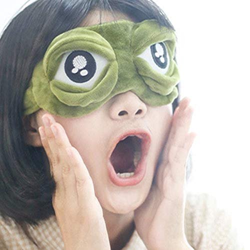 2er-Pack Schlafmaske für Mädchen, Frauen, Männer, Kinder – Lustige, niedliche, konturierte 3D-Tiermaske (Frosch, Katze, Hund) für erholsamen Schlaf