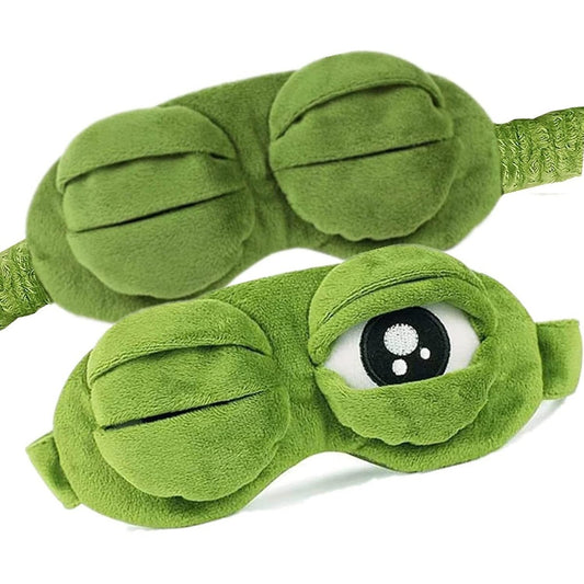 2er-Pack Schlafmaske für Mädchen, Frauen, Männer, Kinder – Lustige, niedliche, konturierte 3D-Tiermaske (Frosch, Katze, Hund) für erholsamen Schlaf