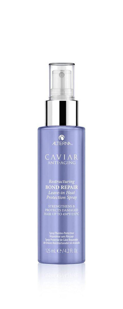 Alterna Haircare CAVIAR Anti-Aging Restructuring Bond Repair Leave-in Hitzeschutzspray 125 ml | Stärkt und schützt geschädigtes Haar