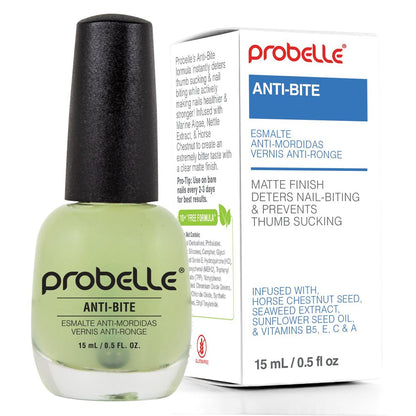 Probelle Anti-Bite – Nagelbeiß-Stopp für Kinder & Erwachsene, bitterer Nagellack, Daumenschutz & Fingerlutschen verhindern, 0,5 fl oz (15 ml)