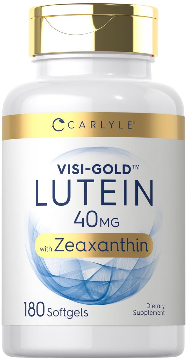 Carlyle Lutein und Zeaxanthin Nahrungsergänzungsmittel | 40 mg | 180 Softgels | Augen-Gesundheit Vitamine | Visi-Gold | Nicht-GVO und Glutenfrei
