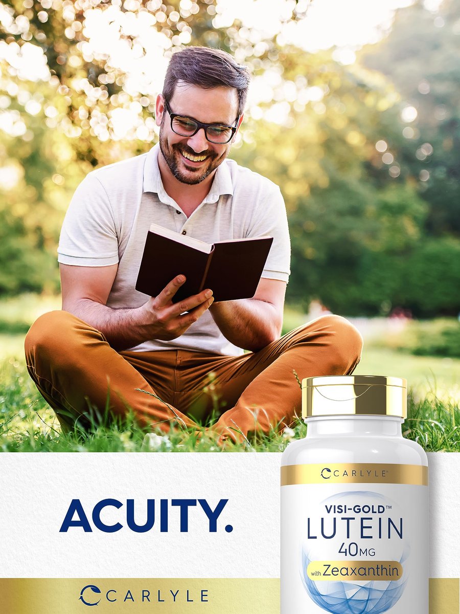 Carlyle Lutein und Zeaxanthin Nahrungsergänzungsmittel | 40 mg | 180 Softgels | Augen-Gesundheit Vitamine | Visi-Gold | Nicht-GVO und Glutenfrei