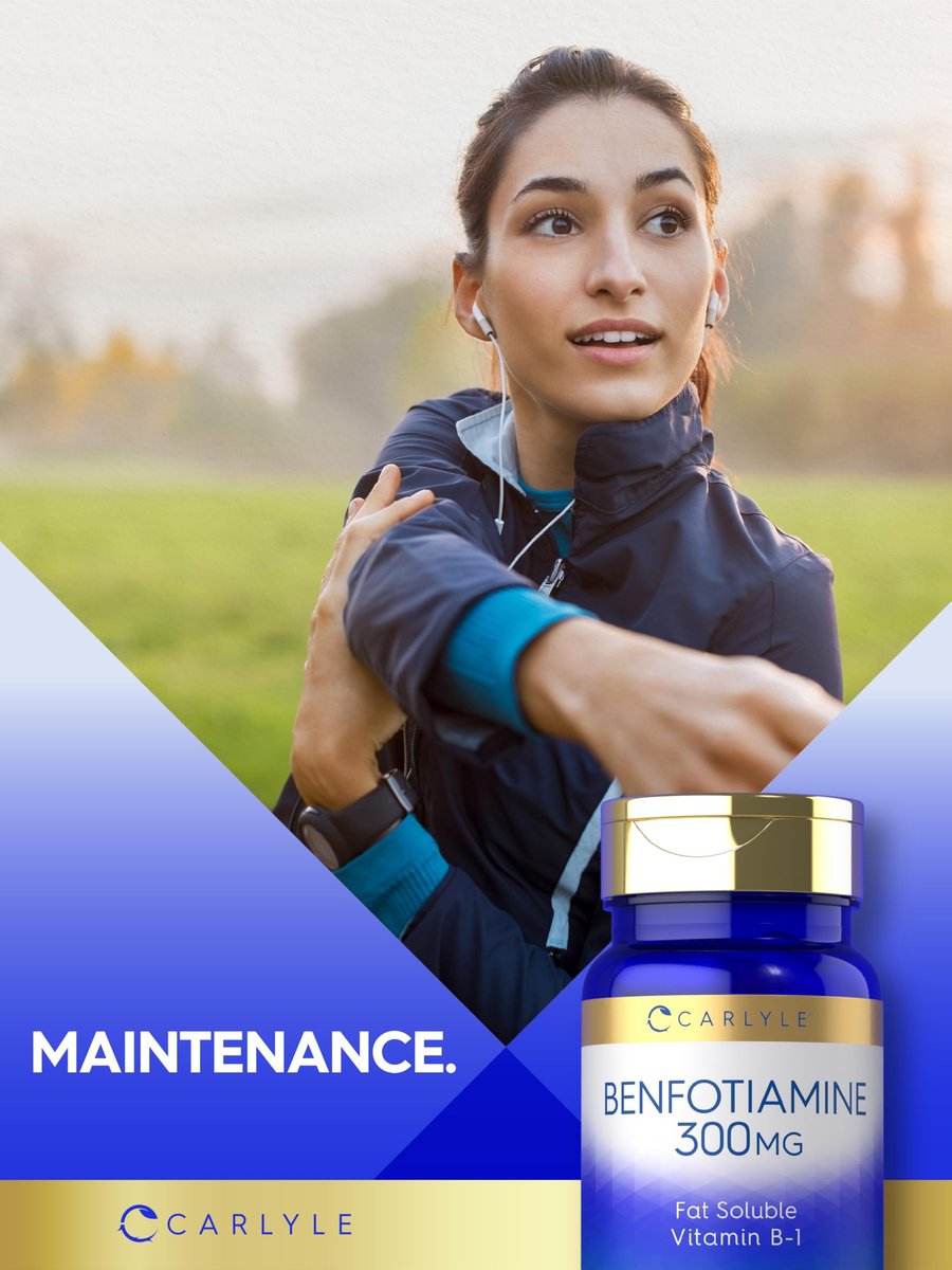 Carlyle Benfotiamin 300mg | 90 Kapseln | Fettlösliches Vitamin B1 Thiamin | Non-GMO, Glutenfrei