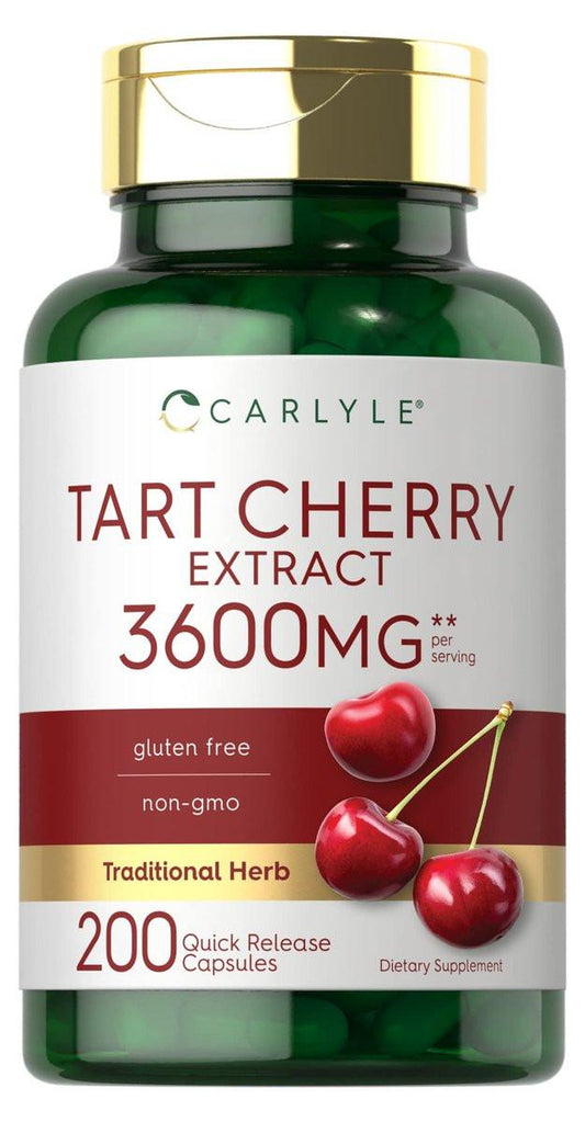 Carlyle Sauerkirsch-Extrakt Kapseln | 200 Stück | Nicht-GVO und glutenfrei | Traditionelles Kräuterergänzungsmittel