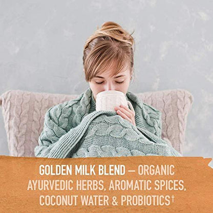 Garden of Life Organics Golden Milk Pulver – 44 mg Kurkuma Curcumin (95 % Curcuminoide), Ashwagandha – Bio, vegan, glutenfrei, 30 Portionen