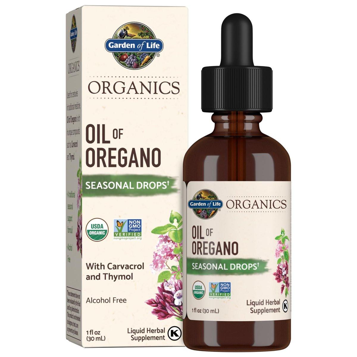 Garden of Life Organics Oil of Oregano Saisonale Tropfen 1 fl oz (30 ml) Flüssigkeit - Konzentrierte pflanzliche Immununterstützung - alkoholfrei, Bio, Non-GMO, vegan & glutenfrei