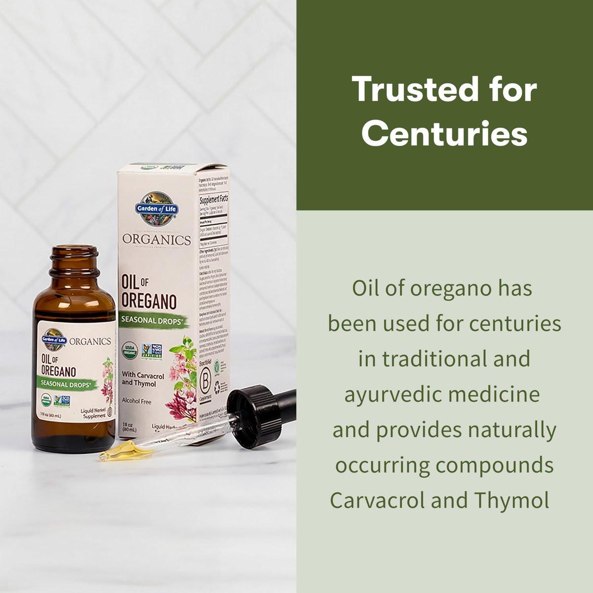 Garden of Life Organics Oil of Oregano Saisonale Tropfen 1 fl oz (30 ml) Flüssigkeit - Konzentrierte pflanzliche Immununterstützung - alkoholfrei, Bio, Non-GMO, vegan & glutenfrei