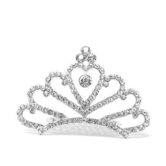 Honbay Prinzessin Tiara Kamm, Blumenmädchen Kristall Strass Krone Haarkamm Haaraccessoires