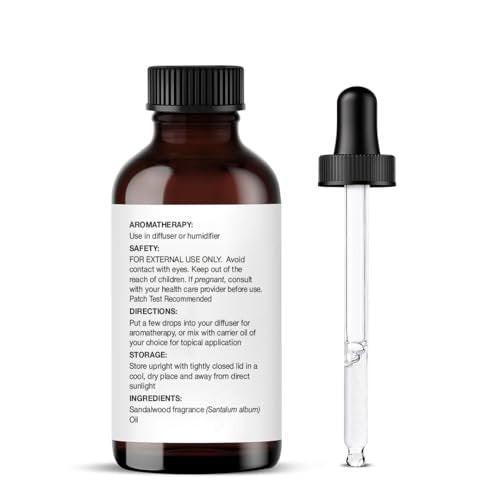 Majestic Pure Sandelholz Ätherisches Öl mit Glaspipette - 100% rein und natürlich - Ätherisches Öl für Diffuser, Aromatherapie, Seifen- und Kerzenherstellung, 30 ml