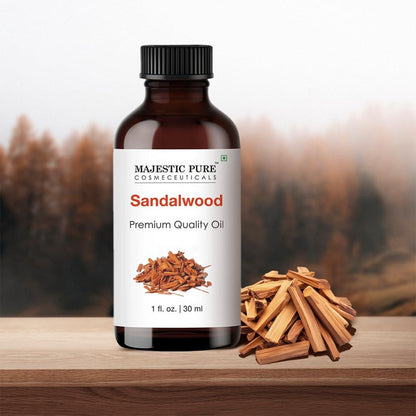 Majestic Pure Sandelholz Ätherisches Öl mit Glaspipette - 100% rein und natürlich - Ätherisches Öl für Diffuser, Aromatherapie, Seifen- und Kerzenherstellung, 30 ml