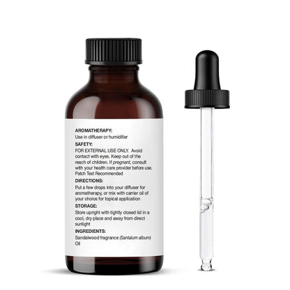 Majestic Pure Sandelholz Ätherisches Öl mit Glaspipette - 100% rein und natürlich - Ätherisches Öl für Diffuser, Aromatherapie, Seifen- und Kerzenherstellung, 30 ml