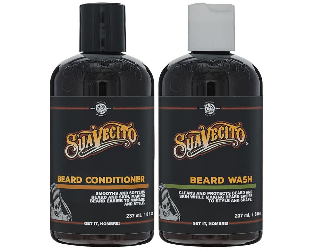 Suavecito Bartpflege-Set: Reinigungs- und Pflege-Kit für Männer (2x 237 ml)