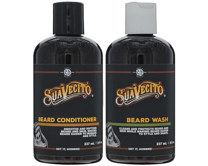 Suavecito Bartpflege-Set: Reinigungs- und Pflege-Kit für Männer (2x 237 ml)