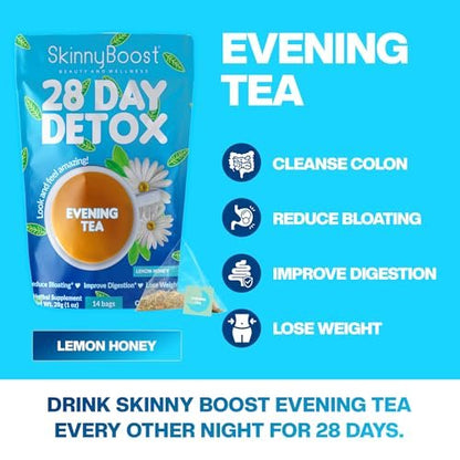 Skinny Boost Abendtee – Entgiftung & Entblähung, 14 Beutel, Zitrone-Honig
