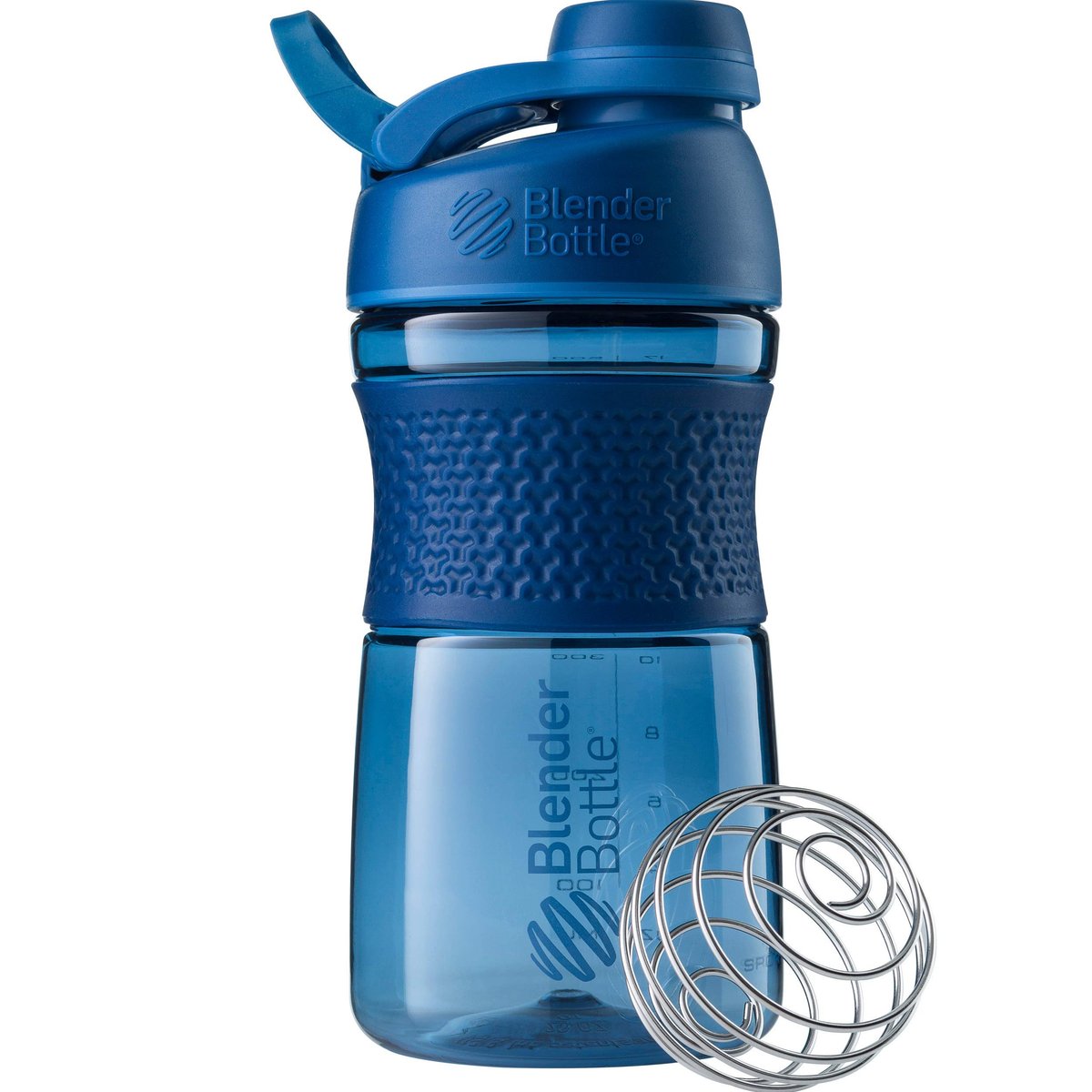 BlenderBottle SportMixer Shaker-Flasche – Perfekt für Proteinshakes & Pre-Workout, 20 Unzen, Marineblau
