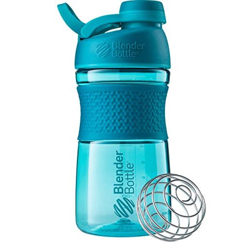BlenderBottle SportMixer Shaker Flasche – 20 Unzen, Türkis – Ideal für Protein-Shakes und Pre-Workout