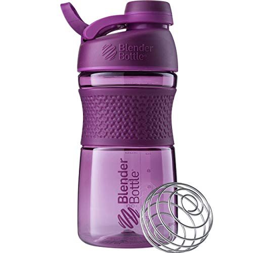 BlenderBottle SportMixer Shaker-Flasche – Perfekt für Proteinshakes und Pre-Workout, 20 Unzen, Pflaume
