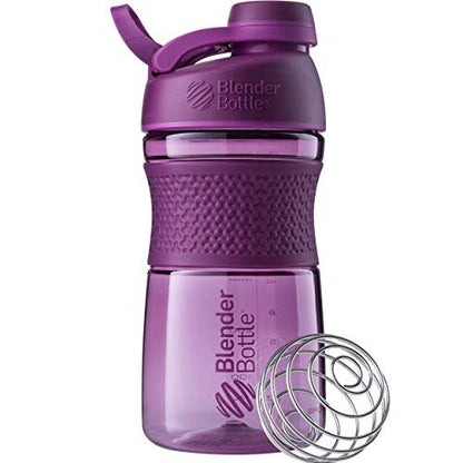 BlenderBottle SportMixer Shaker-Flasche – Perfekt für Proteinshakes und Pre-Workout, 20 Unzen, Pflaume