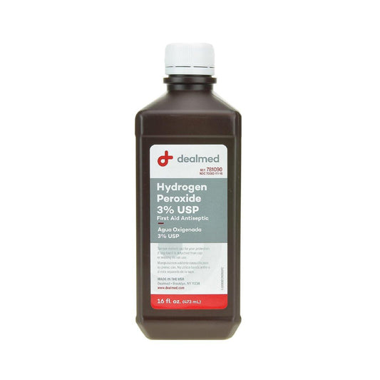 Dealmed Wasserstoffperoxid 3% USP | Hergestellt in USA | Antiseptikum für Erste Hilfe | 473 ml (1)