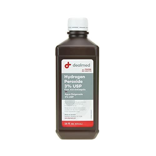 Dealmed Wasserstoffperoxid 3% USP | Hergestellt in USA | Antiseptikum für Erste Hilfe | 473 ml (1)