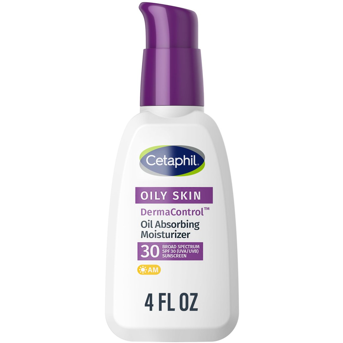 Cetaphil DermaControl Ölabsorbierende Feuchtigkeitscreme mit SPF 30 – Für empfindliche, fettige Haut – 118 ml – Reduziert Glanz, spendet Feuchtigkeit, schützt – Ohne Duftstoffe