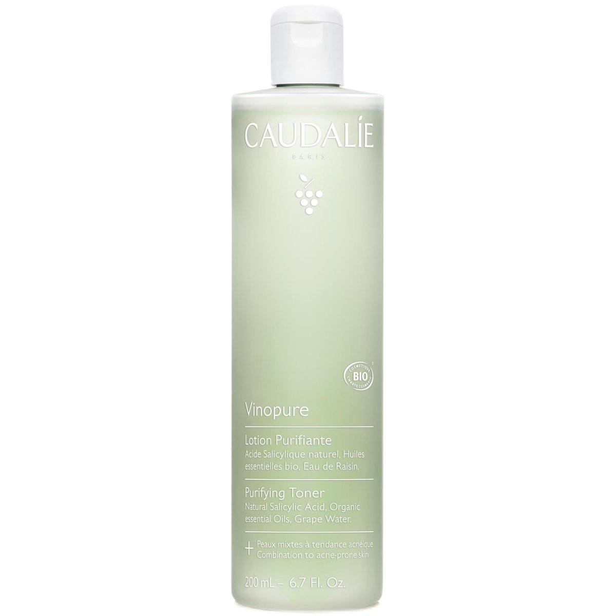 Caudalie Vinopure Porenverfeinerndes Gesichtswasser mit natürlicher Salicylsäure, 200 ml
