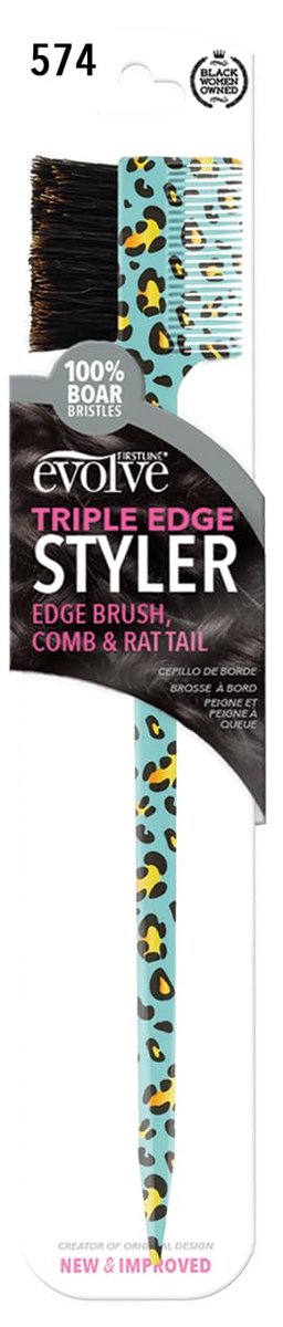 Evolve Triple Edge Styler Bürste – Multicolor, Wildschweinborsten, 1 Stück