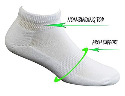 Yomandamor Herren Baumwoll-Diabetiker-Socken mit nahtloser Zehenpartie, 5 Paar