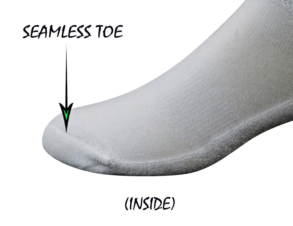 Yomandamor Herren Baumwoll-Diabetiker-Socken mit nahtloser Zehenpartie, 5 Paar