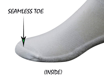 Yomandamor Herren Baumwoll-Diabetiker-Socken mit nahtloser Zehenpartie, 5 Paar