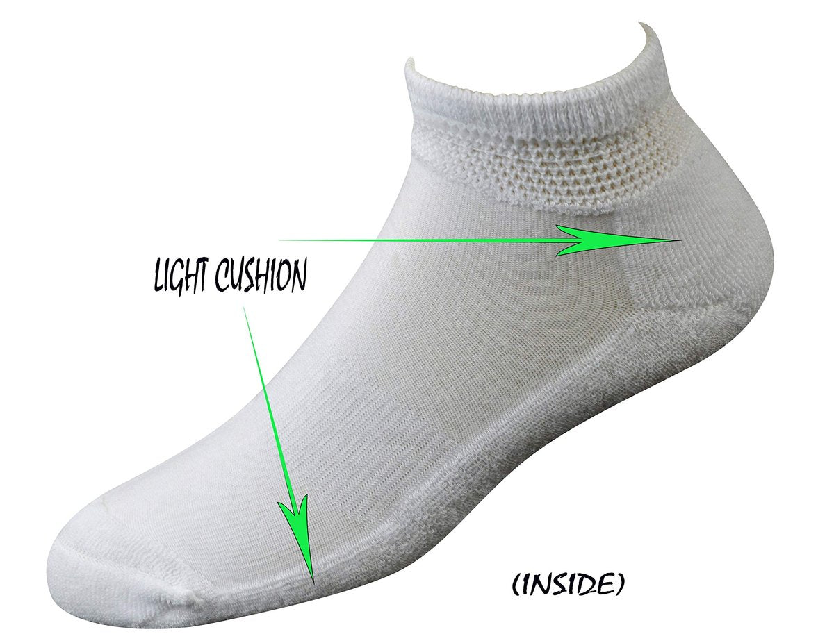 Yomandamor Herren Baumwoll-Diabetiker-Socken mit nahtloser Zehenpartie, 5 Paar